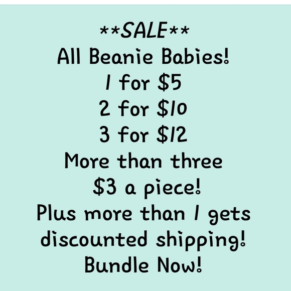 SALE ON BEANIE BABIES - Picture 1 of 1